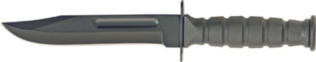 Miscellaneous Mini Combat Bowie Fixed Blade KnifeBowie BladeGrooved Black Rubber Handle M3635 - Master Cutlery