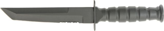 Miscellaneous Mini Tanto Fixed Blade KnifeTanto BladeGrooved Black Rubber Handle M3636 - Master Cutlery