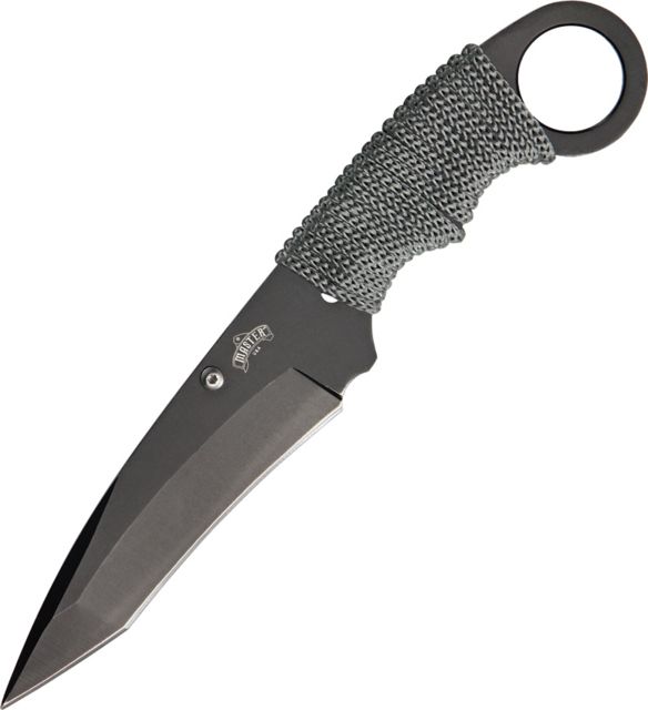 Miscellaneous Neck Fixed Blade Knife3.375inTanto BladeGray Nylon Cord Wrapped Handle M4237 - Master Cutlery