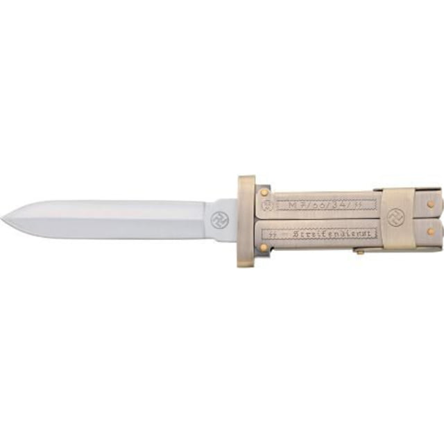 Miscellaneous Paratrooper Dagger Fixed Blade Knife4.25inStainless Double Edge Dagger BladeBrass Alum Handle - Master Cutlery
