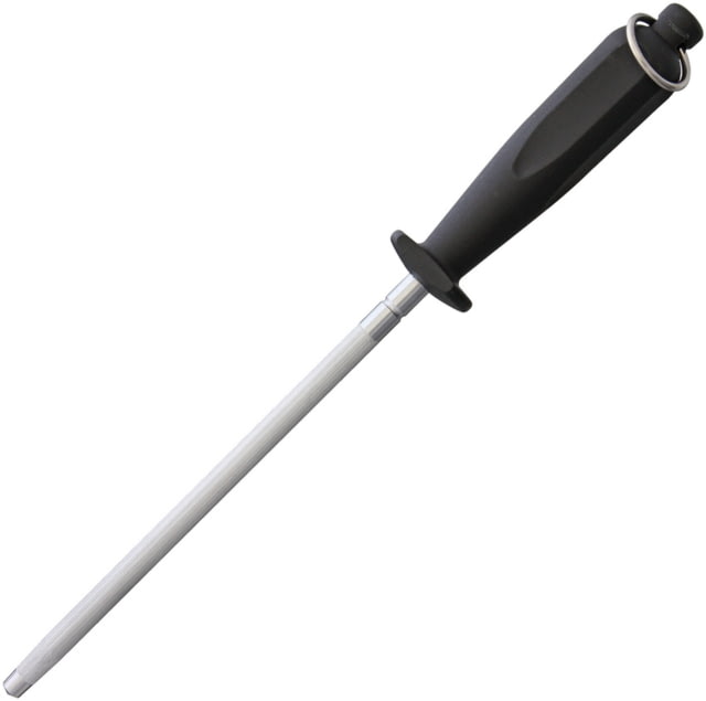 Miscellaneous Sharpening Steel 8in 13in Overall Black Synthetic Handle 8in Steel Sharpening Rod Hanging Ring Black - Miscellaneous