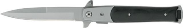 Miscellaneous Stiletto Folding Knife4.75in closedStiletto Blade Black Wood Onlay Handle M3547 - Master Cutlery