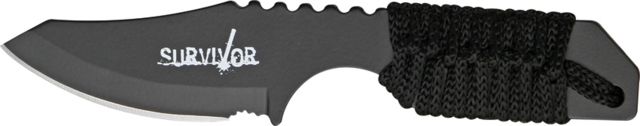 Master Cutlery Miscellaneous Survival /Fire Start Fixed Blade Knife3.25in Black Cord Wrapped Handle M4140 - $8.99 at Optics Planet