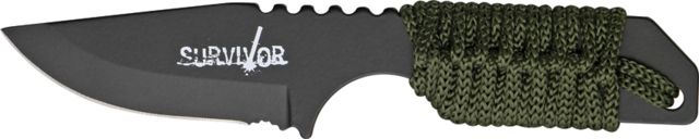 Miscellaneous Survival /Fire Start Fixed Blade Knife3.25inOd Green Cord Wrapped Handle M4141 - Master Cutlery