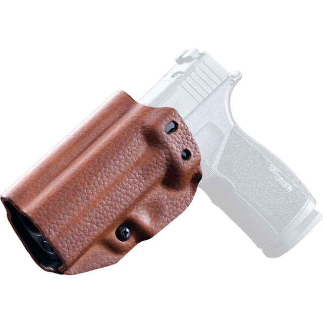 Mission First Tactical Hybrid Kydex with Leather Shell IWB Holster Fits Sig P365 X-Macro With 1.5" Belt Attachment Ambidextrous Brown