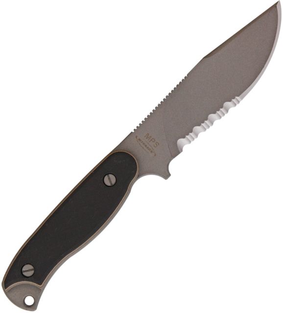 Mission MPS-Ti Fixed Blade Knife 5in Partially Serrated Black G10 Onlay Handle - Mission