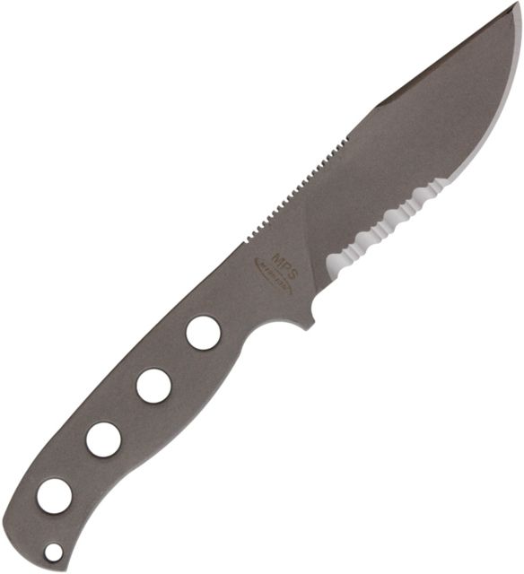 Mission MPS-Ti Fixed Blade Knife 5in Partially Serrated Skeletonized Handle - Mission