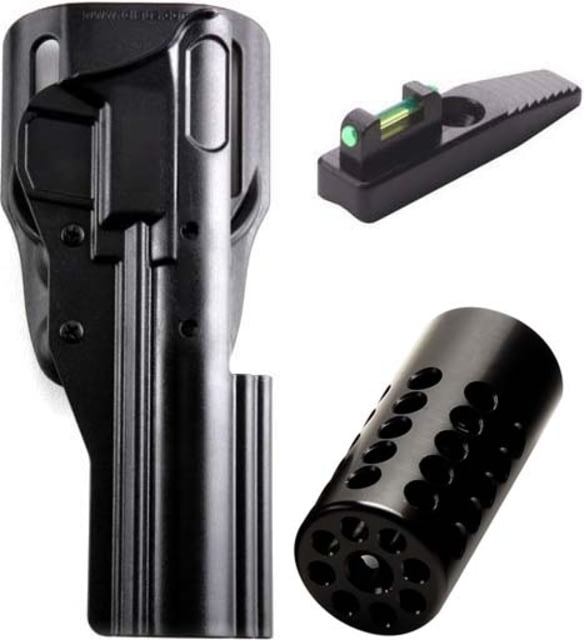 MK Series Holster with .365 in Fiber Optic Green Sight and 1in Pac-Lite Compensator Gloss Black