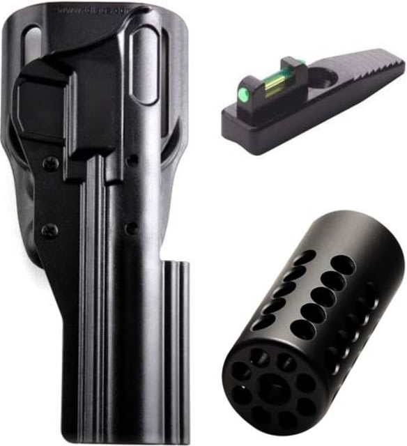 MK Series Holster with .365 in Fiber Optic Green Sight and 1in Pac-Lite Compensator Matte Black