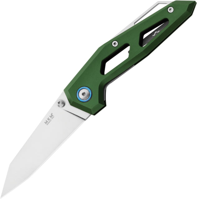 MKM Edge Green Folding Knife 4in Closed 3in Satin Elmax Steel Blade Green Aluminum Handle MK EGL-AGR - Mkm