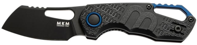 MKM Isonzo Linerlock Black Folding Knife 2.25" black coated Bohler N690 stainless blade Black FRN handle MK FX03-2PBK - Mkm