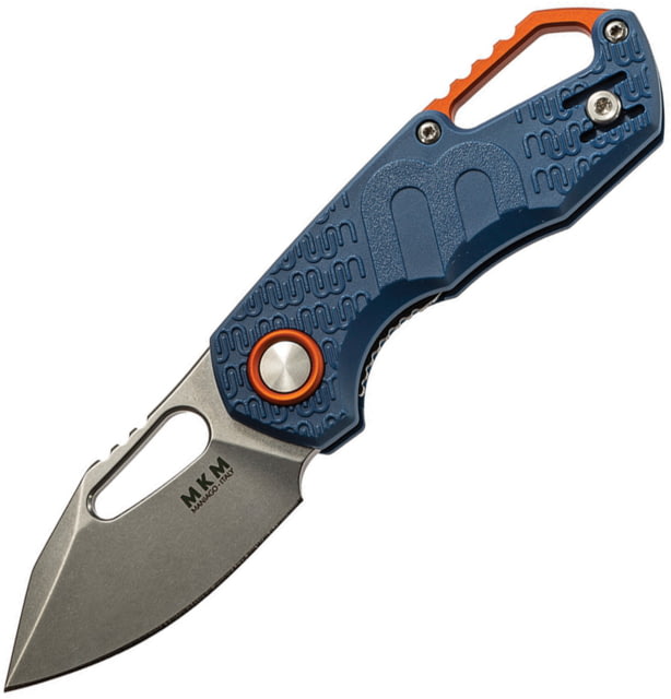 MKM Isonzo Linerlock Blue Folding Knife 2.25" stonewash finish Bohler N690 stainless blade Blue FRN handle MK FX03-3PBL - Mkm