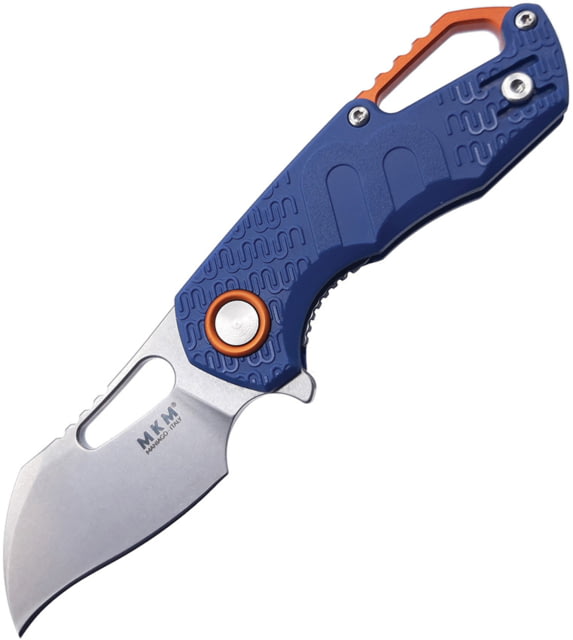 MKM Isonzo Linerlock Blue Folding Knife 2" stonewash finish Bohler N690 stainless hawkbill Blue FRN handle MK FX03-1PBL - Mkm