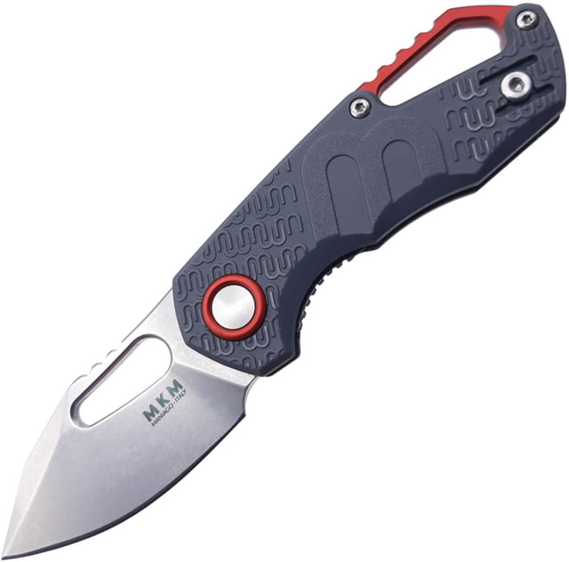 MKM Isonzo Linerlock Gray Folding Knife 2" stonewash finish Bohler N690 stainless clip poi Gray FRN handle MK FX03-3PGY - Mkm