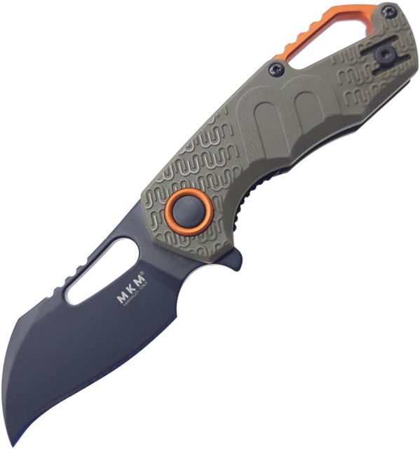 MKM Isonzo Linerlock OD Folding Knife 2" Bohler N690 stainless hawkbill blade OD green FRN handle MK FX03-1PGO - Mkm