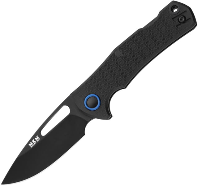 MKM LOV Lockback Folding Knife 4.38in Closed 2.75in Black Bohler N690 Stainless Drop Point Blade Black FRN Handle MK LV-PBK - Mkm
