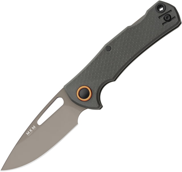 MKM LOV Lockback Folding Knife 4.38in Closed 2.75in Tan Bohler N690 Stainless Drop Point Blade Green FRN Handle MK LV-PGR - Mkm