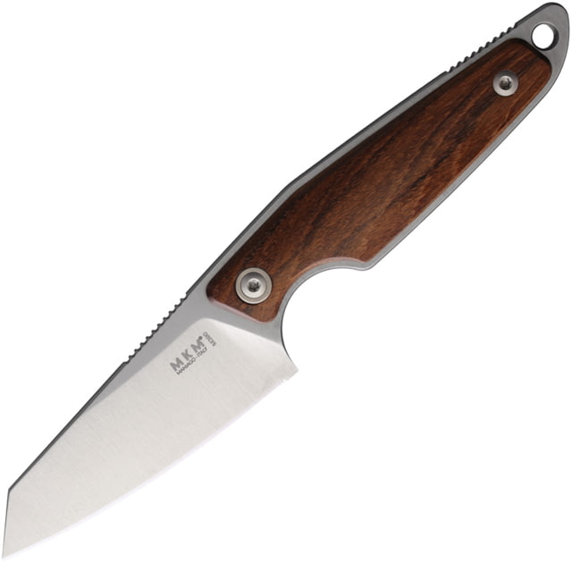 MKM Makro 2 Fixed Blade Knife by Jesper Voxnaes 2.88in Bohler M390 Satin Sheepsfoot Blade Santos Wood Handle MK MA02-S - Mkm