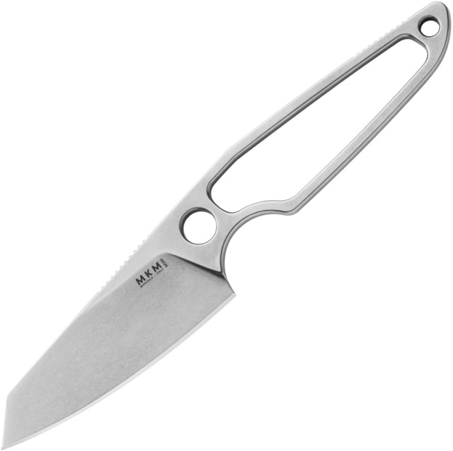 MKM Makro 2 Fixed Blade Knife 2.88in Bohler M390 Stonewash Sheepsfoot Blade Skeletonized Handle - Mkm