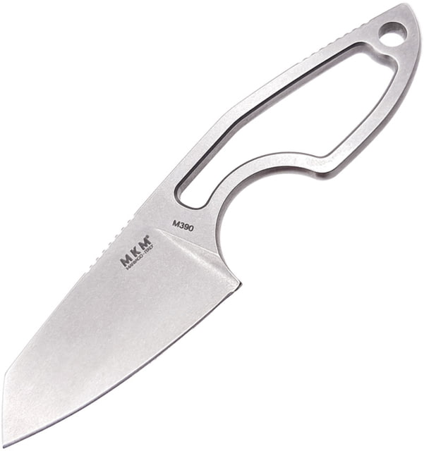 MKM Mikro 2 Fixed Blade Knife 2in Bohler M390 Stonewash Sheepfoot Blade Skeletonized Handle MK MR02-N - Mkm