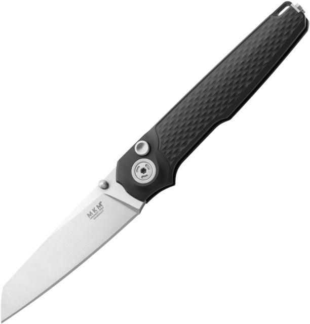 MKM Miura Button Lock Black Al Folding Knife - Mkm