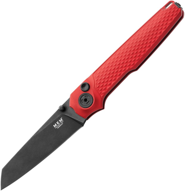 MKM Miura Button Lock Red SW Folding Knife - Mkm
