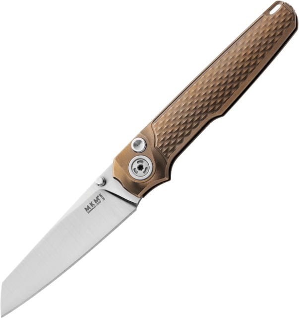 MKM Miura Ti Bronze Folding Knife 4in Closed 2.75in Satin Bohler M390 SS Blade Bronze Textured Titanium Handle Nylon Case MK MI-TBR - Mkm
