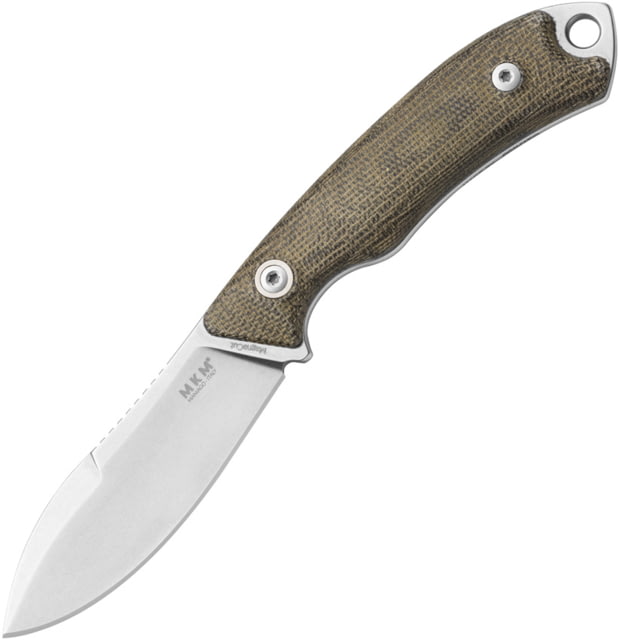 MKM Pocket Tango 1 2.91in Fixed Blade Knife CPM MagnaCut Stainless Blade Green Canvas Micarta Handle MK PT1-GC - Mkm