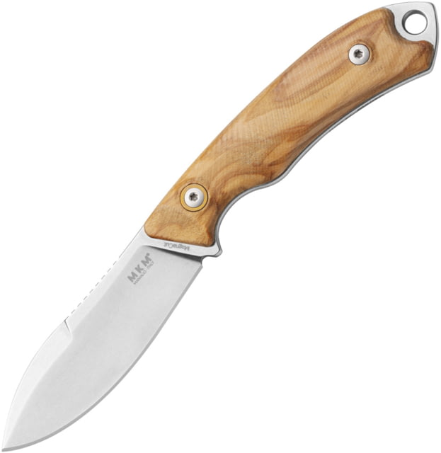 MKM Pocket Tango 1 2.91in Fixed Blade Knife CPM MagnaCut Stainless Blade Olive Wood Handle MK PT1-O - Mkm