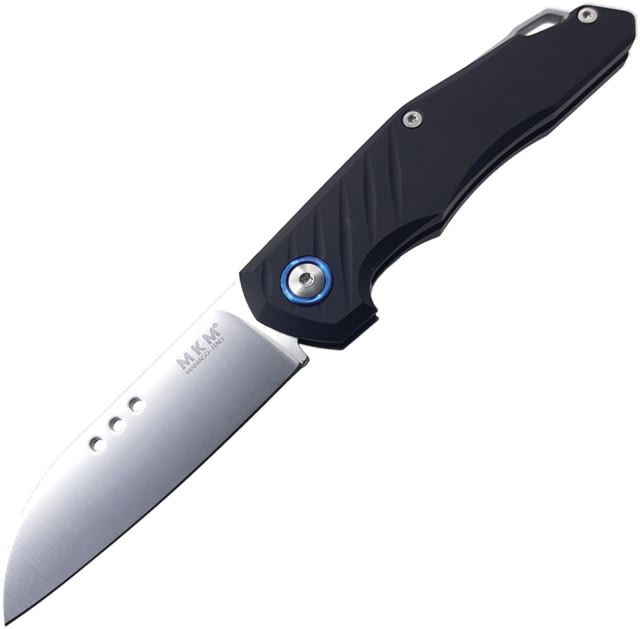 MKM Root Slip Joint Black Folding Knife 2.75" satin finish Bohler M390 stainless blade Black anodized aluminum handle MK RT-A - Mkm