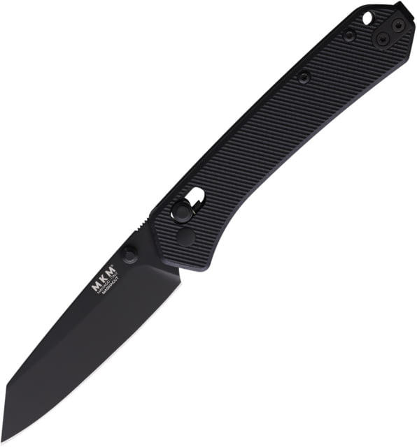 MKM Yipper Crossbar Lock Folding Knife by Ben Petersen 2.83in CPM MagnaCut Black Coated Sheepsfoot Blade Black G10 Handle MK YP-GBKB - Mkm