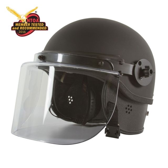 Monadnock Poycarbonate Half Shell Non-Ballistic Riot Helmet Black w/Face Shield 1181824 - Monadnock