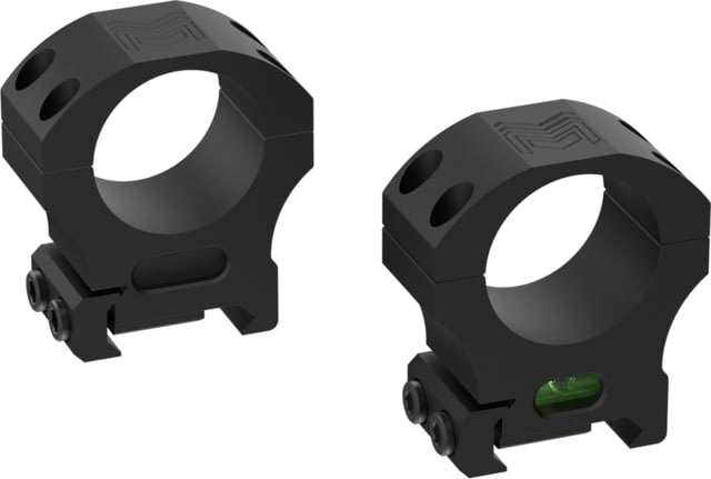 Monstrum 1in Precision Picatinny Scope Rings w/Level Bubble 1in Black - Monstrum