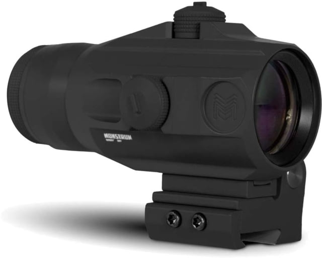 Monstrum Ghost 3X Prism Magnifier w/ Flip-to-Side Mount Type III Hard Anodized Black - Monstrum