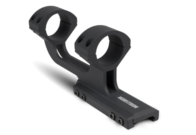 Monstrum H-Series Hollow Frame Offset Cantilever Picatinny Scope Mount 1in Black MH250-B - Monstrum