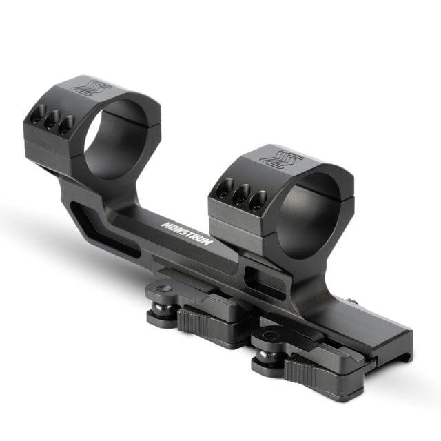 Monstrum Hypergrip Cantilever Riflecope Mount with Quick Release 34 mm Diameter 1.5in Ring Height AR-15 Black - Monstrum