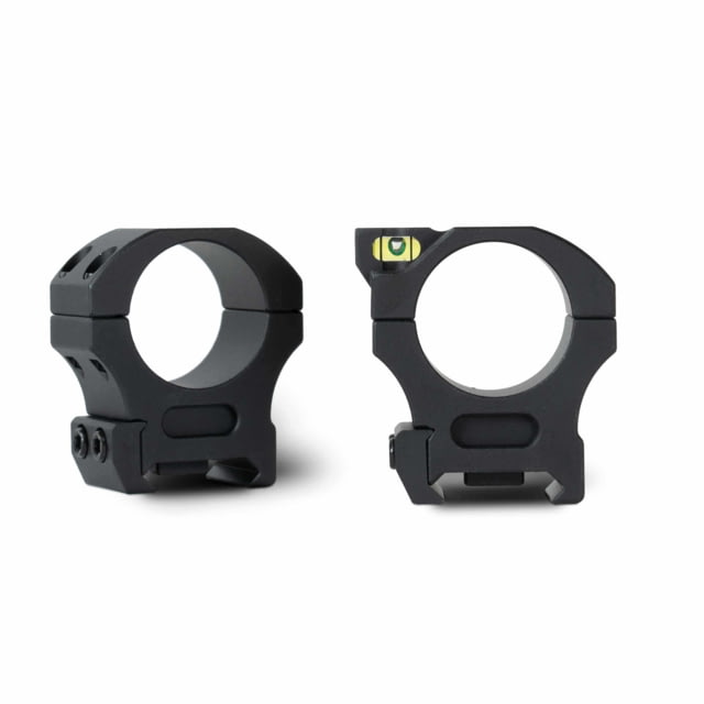 Monstrum Next Level 1 inch Diameter Riflescope Rings with Integrated Level Bubble and Anti-Recoil Lugs 1in Center Height Pair Black - Monstrum