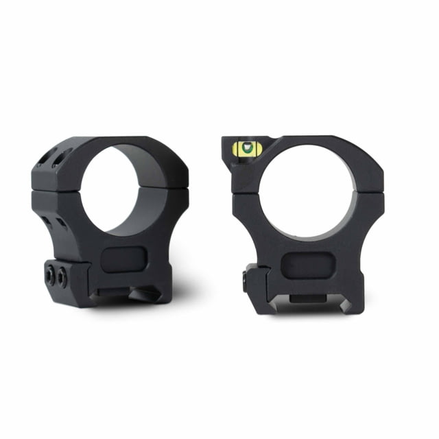 Monstrum Next Level 1 inch Diameter Riflescope Rings with Integrated Level Bubble and Anti-Recoil Lugs 1.2in Center Height Pair Black - Monstrum