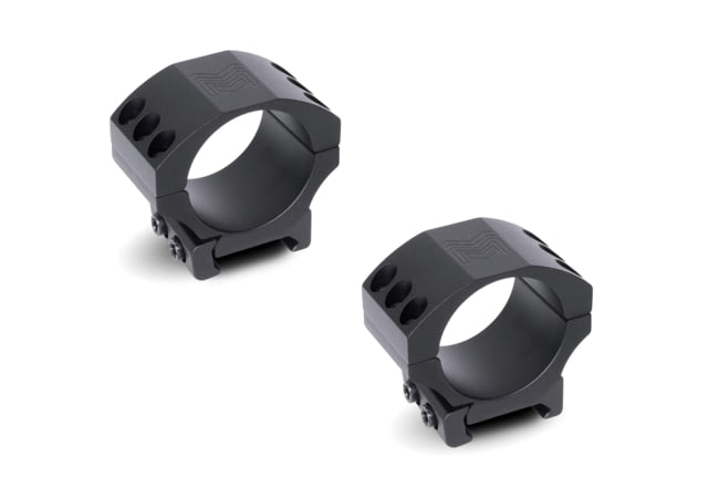 Monstrum Precision V2 Scope Rings with Weaver Anti-Recoil Lugs 30mm Diameter 0.85in Height Pair Black - Monstrum
