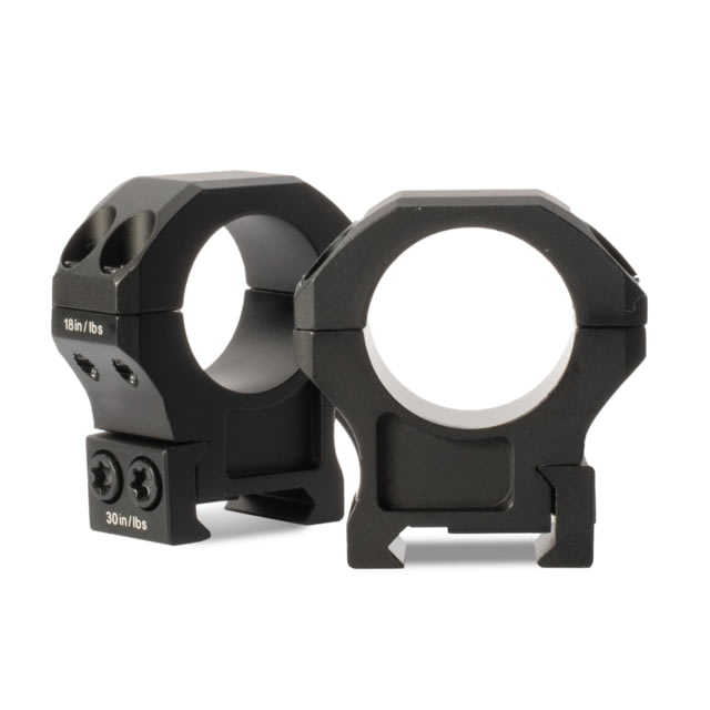 Monstrum Rogue Scope Rings 30mm Diameter 1.26in Center Height Pair Black - Monstrum