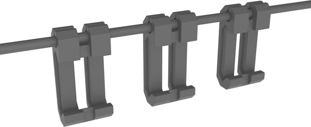 Monstrum Picatinny Pressure Switch Cable Guides Black - Monstrum