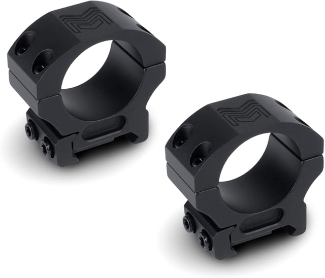 Monstrum Precision Picatinny V2 Scope Rings 1 in Black 1 in - Monstrum