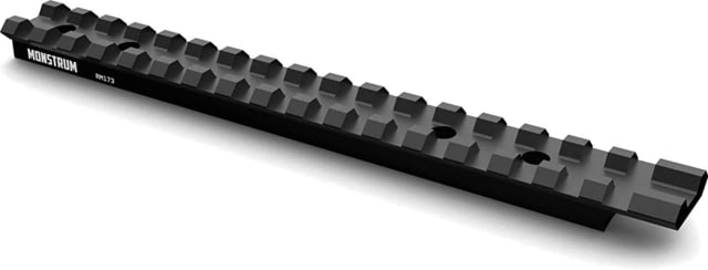 Monstrum Ruger American Rifles Long Action Picatinny Optic Rail 0 MOA Black - Monstrum