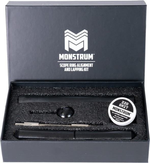 Monstrum Scope Ring Alignment and Lapping Tool Kit 1in + 30mm Diameter Black - Monstrum