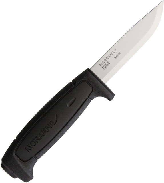 Mora Basic 511 Fixed Blade Black Fixed Blade Knife 3.5in Carbon Steel Standard Edge Black Polypropylene Handle