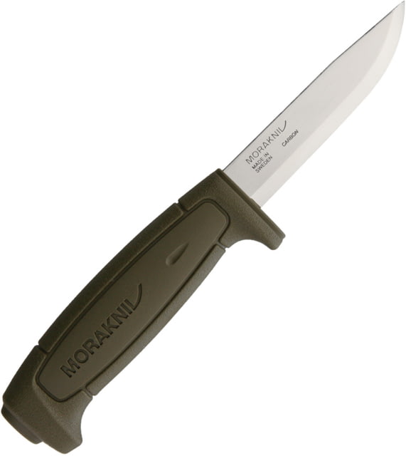 Mora Basic 511 Fixed Blade Green Fixed Blade Knife 3.5in Carbon Steel Standard Edge Green Polypropylene Handle