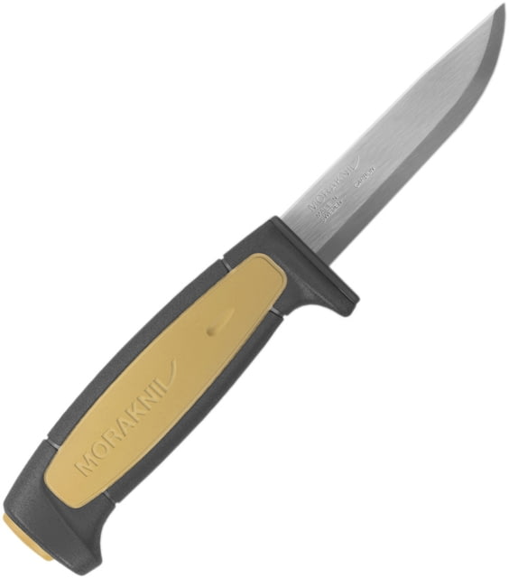 Morakniv Basic 511/ Knife 8in Overall 3.5in Carbon Steel Blade Black/Tan Synthetic Handle Black Molded Plastic Sheath