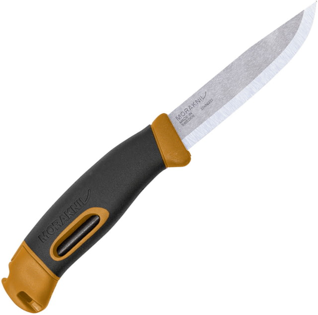 Morakniv Companion Spark Yellow Knife 4" satin finish stainless blade Yellow polypropylene handle - Morakniv