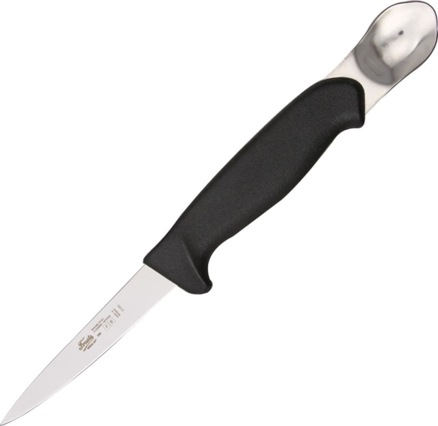 Mora Gutting Knife with Spoon Fixed Blade Knife 4.5in Black Polypropylene Handle - Morakniv
