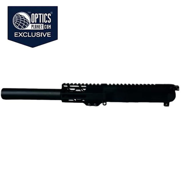 Moriarti OpticsPlanet Exclusive Pistol Upper Receiver AR-9mm 4.5inStraight 1-10 Twist 1/2x36 4in Diamond Cut MLOK Slim Profile Black - Moriarti